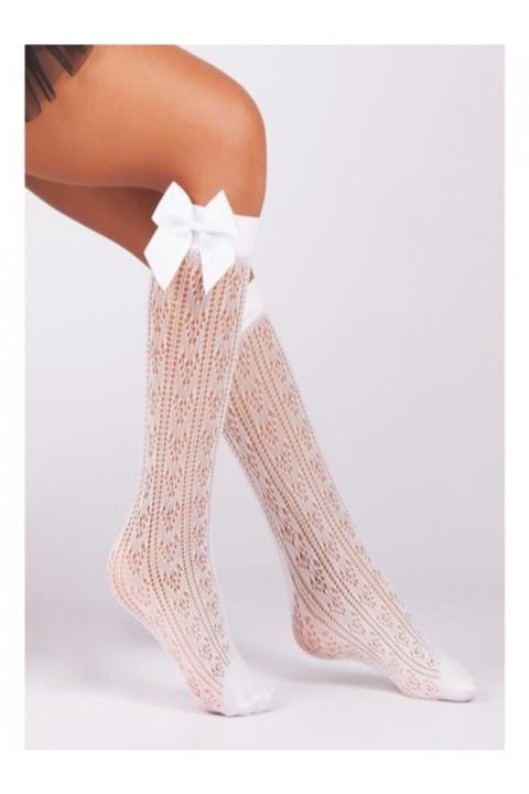 day mode Kız Çocuk Diz Altı Aksesuarlı Çorap Orietta