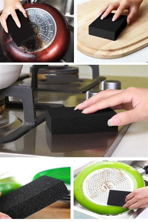 Keyfi Sepet Siyah Sihirli Temizlik Süngeri 10 Cm X 7 Cm X 2,5 Cm