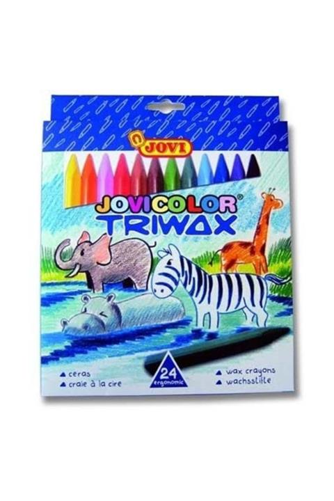 Jovi Triwax Ergonomik Pastel Mum Boya 24 Renk