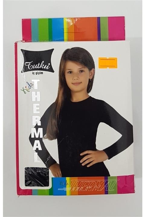Tutku Siyah Kız Çocuk Termal Fanila