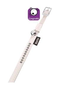 Eastland Karlie Deri Taşlı Kedi Tasması XS 30Cm-11Mm Beyaz