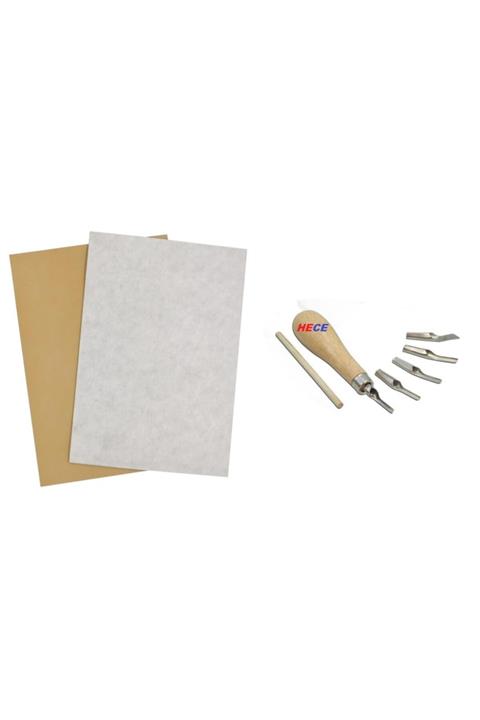 HeCe Linol Başlangıç Seti A3 Tabaka Ve Oyma Bıçakları