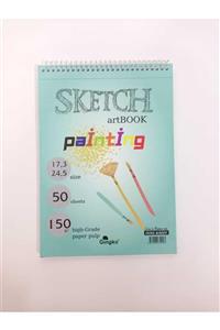 satrik Eskiz Defteri 150gr A5 Boyutunda 17,3×24,5 50 Sayfa Spiralli Karakalem Çizim Defteri Sketchbook