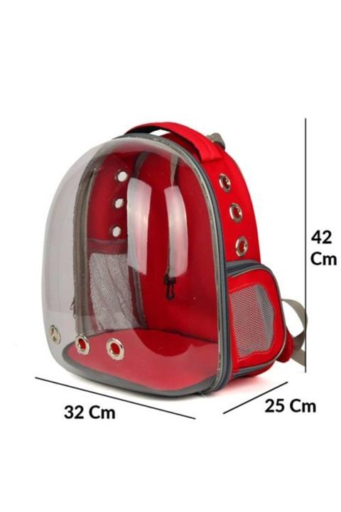 Pet Pretty Kedi Köpek Astronot Çanta Kırmızı
