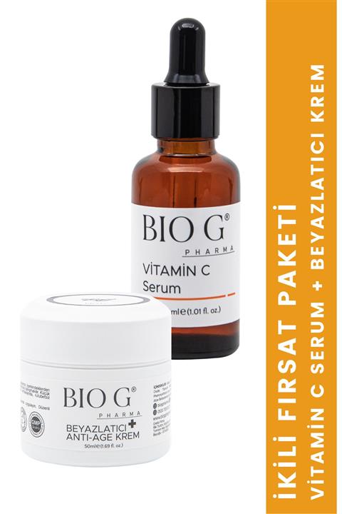 Bıo G Pharma Vitamin C Serum + Beyazlatıcı Anti Aging Krem