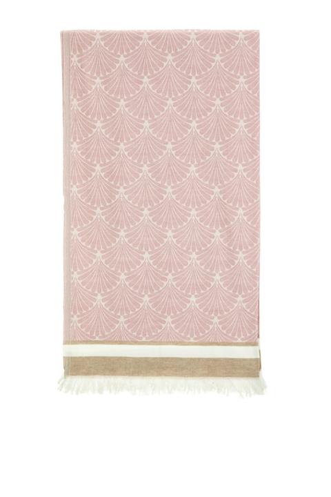 rosa bianca Pembe Shell Desen Jakar Peştemal