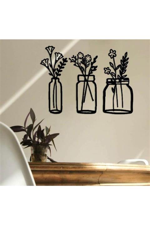 dekorist 3'lü Saksı Dekor Ürünü