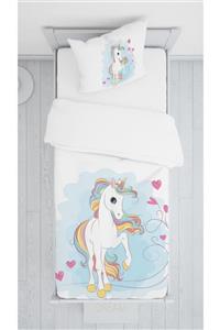 halımarkt Hm-b25 Sevimli Unicorn Sadece Yatak Örtüsü 140x220