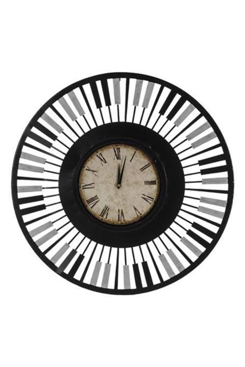 Vitale Piyano Metal Duvar Saati 60 Cm Ak.ga0030