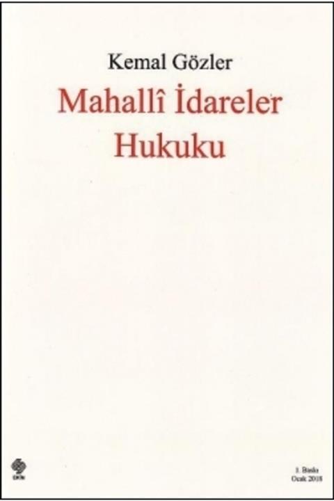 Ekin Yayınevi Mahalli Idareler Hukuku