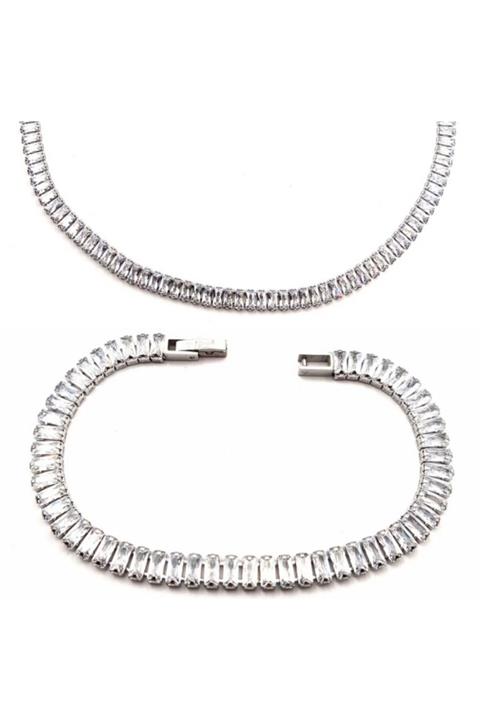 Welch Baget Taşlı Çelik Suyolu Bileklik98