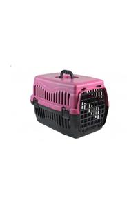 A.C.E.K PLASTİK Kedi - Köpek Taşıma Çantası Kafesi Büyük Boy Pembe Renk 63x43x45h