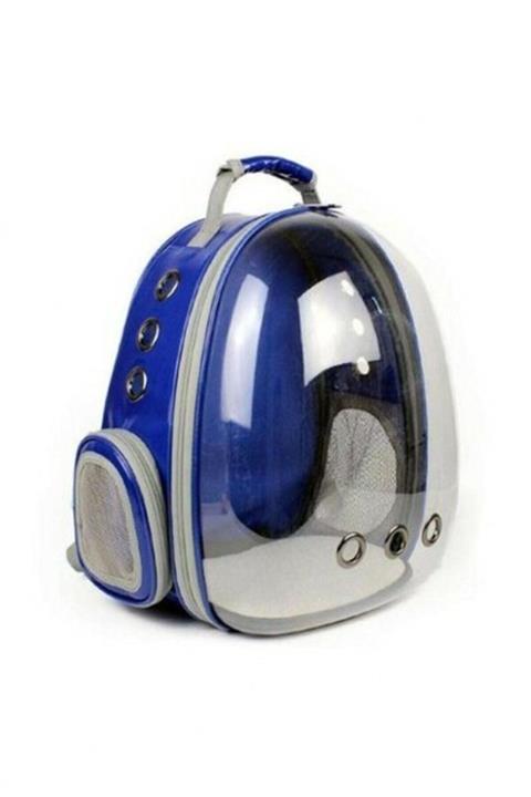 willypet Astronot Şeffaf Çanta Mavi