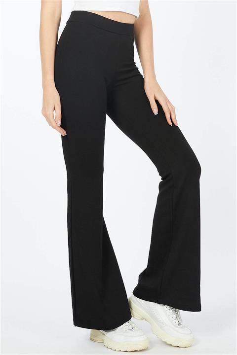 VAV Kadın Siyah Ispanyol Paça Tayt