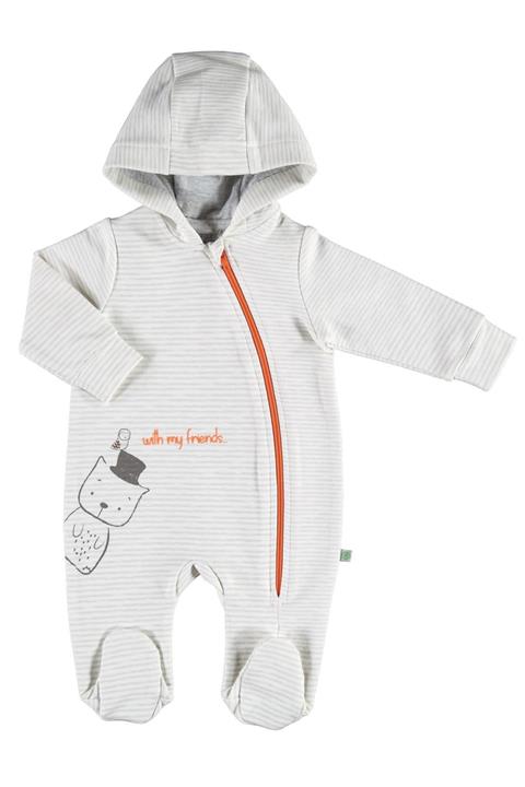 Bibaby Baby Friends Fermuarlı Tulum 60567 Ekru Karmelanj