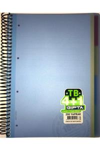 Gıpta Tb Spiralli Speratörlü Pp Kapak A4 200 Yaprak 4+1 Defter