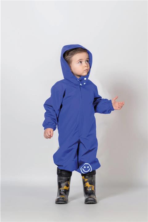 Belkızın Atölyesi Full Su Geçirmez Mavi Kapüşonlu Astronot Tulum Yağmurluk