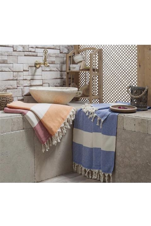 GÖZDE TEKSTİL Gözde Elmas Desen Peştemal & Plaj Havlusu 100*180 Cm