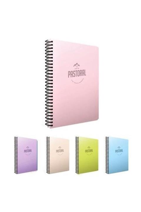 Gıpta 80 Yaprak A6 Pastoral Spiralli Plastik Kapak Kareli Defter 3618