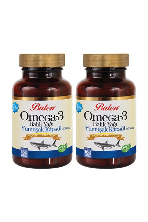 Balen Omega 3 Balık Yağı 160 Yumuşak Kapsül 500 Mg X 2 Adet