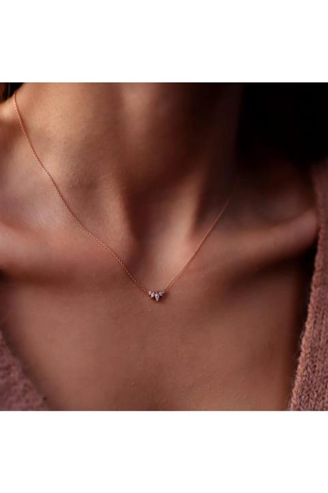 ByGoldenHouse Markiz Taç Pırlanta Kolye