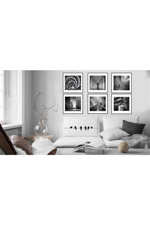 YediMavi 6'lı Salon Takımı Çerçeveli Poster Seti-tablo