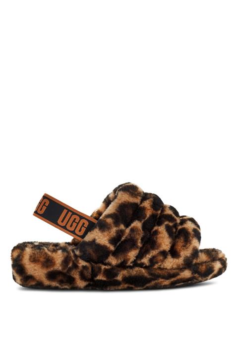 UGG Australia Ugg W Fluff Yeah Slide Panther Print Sandalet