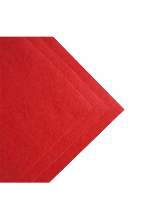 toptankece Kırmızı Keçe 2mm Kalınlığında Kalın Keçe 25x25 Cm Ölçülerinde, Hobi Keçe