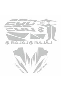 monero Bajaj Pulsar Sticker Set Gri (reflektörlü)