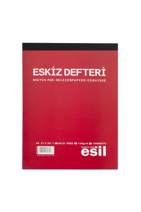 Esil Eskiz Sketch Çizim Defteri Ciltli A3 (297x420 mm) 140 gr 40 Yaprak