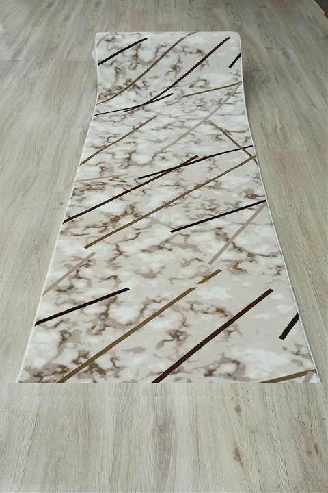 Smart Kaymaz Taban Kahve Yolluk Özel Ölçü Kesme Yumuşak Yüzey Halı 212