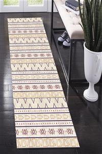 NEVA HOME Dijital Baskılı Kaymaz Taban Yıkanabilir Renkli Kilim Desenli Yolluk Ve Halı