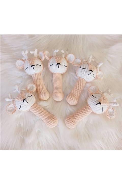 TOYSCİTY Geyik Çıngırak Organik Oyuncak 1 Adet