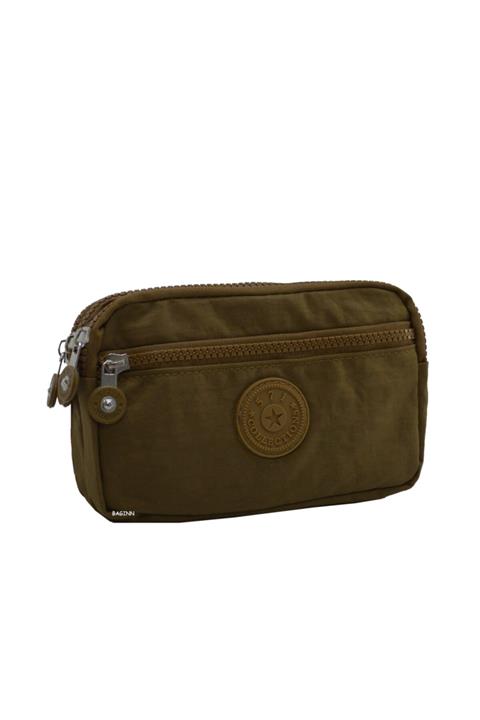 Baginn Klinkır Kumaş Çok Cepli Cüzdan El Çantası Çapraz Çanta Yağmur Geçirmez Postacı Çanta Taba Renk