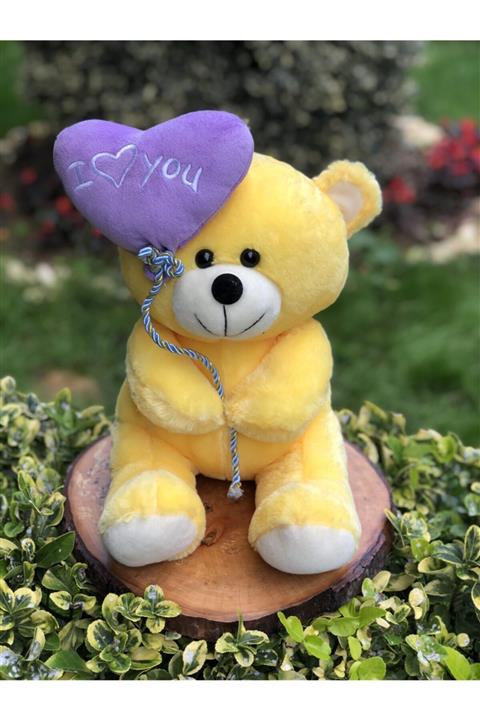 Cold Easy Sevimli Peluş Oyuncak Ayıcık I Love You Yazılı, 37 cm