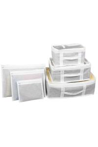 aksuticaret Bavul Içi Düzenleyici Valiz Organizer 6 Lı Set - Çizgili