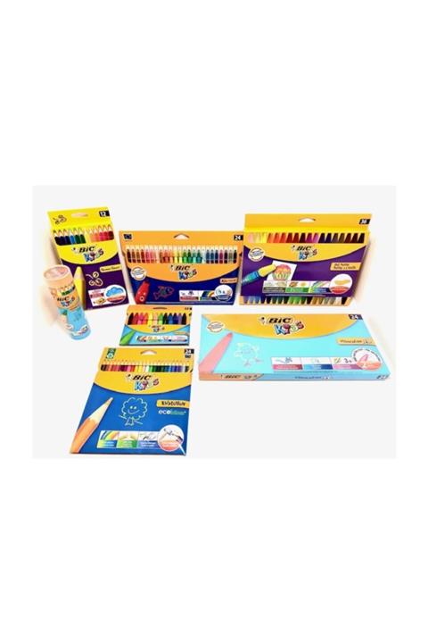 Bic Mega Set - Oil Pastel- Keçeli Kalem - Soft Kuru Boya -jumbo Kuru Boya - Silinebilir Pastel