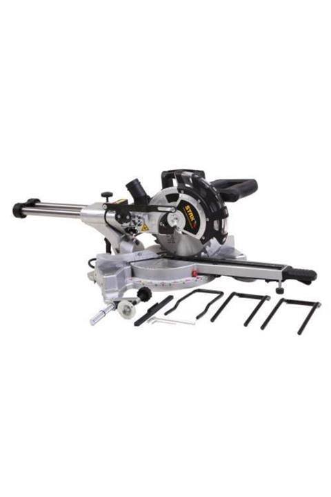STAXX POWER Pro Lazerli Kızaklı Pistonlu Gönye Kesme Makinesi 2400 watt 210 mm Ahşap Metal Kesim