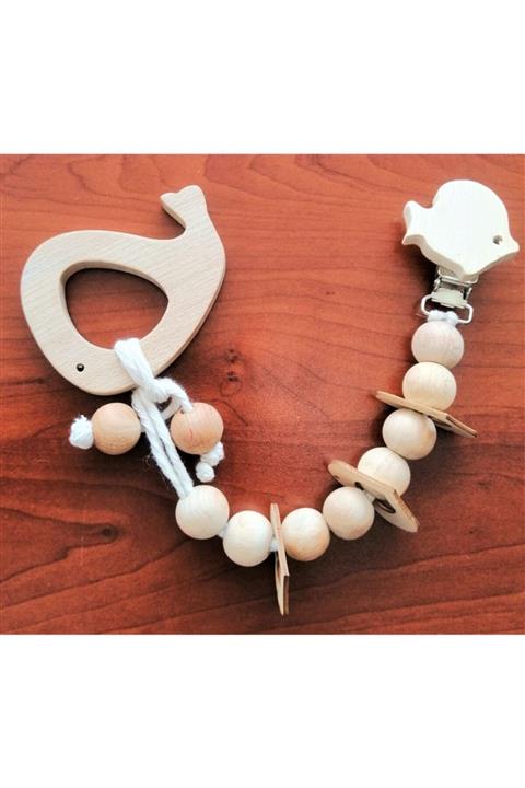 domini Ahşap Akçaağaç Diş Kaşıyıcı Klipsli Balık