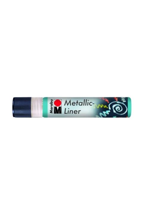 Marabu Metallic Liner Boyutlu Boncuk Boyası 25ml 792 Petrol Mavi