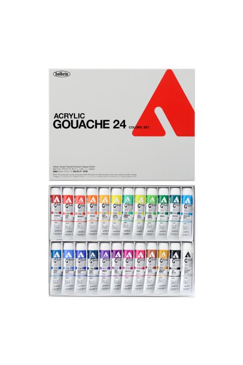 Holbein Akrilik Guaj Profesyonel Master Set - 24 Renk