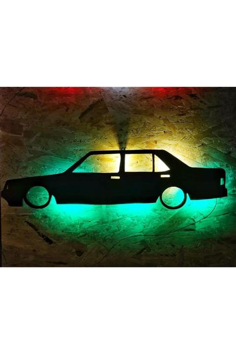 BİR2BİR HEDİYELİK Doğan Slx Ledli Duvar Süsü Mdf Tablo Duvar Aksesuarı Ahşap Tablo