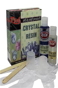 Rich Crystal Resin Transparan Mavi Kristal Reçine Set 195 cc