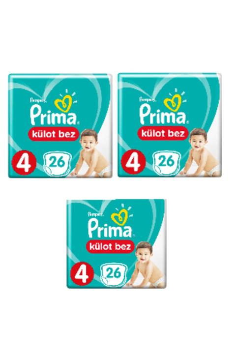 Prima Külot Bez 4 Numara 26 Lı 3 Paket 78 Adet