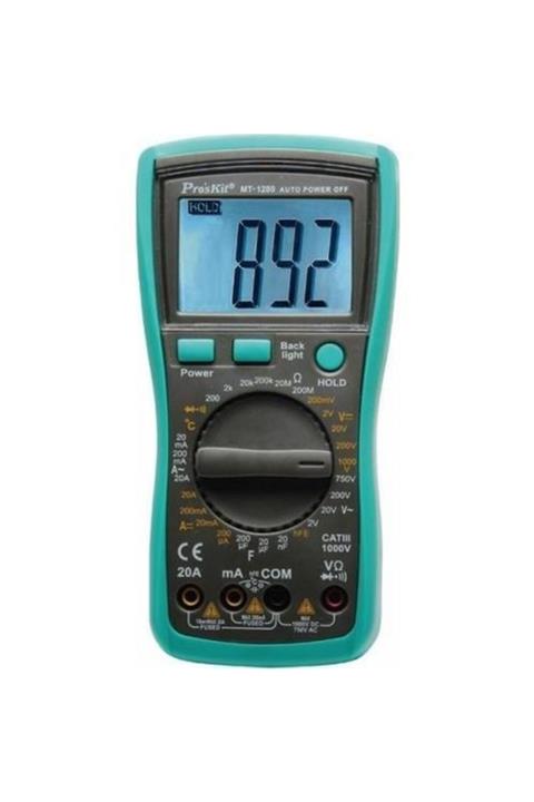 Proskit Mt-1280 Dijital Multimetre Ölçü Aleti 3 1/2
