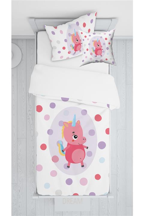 halımarkt E062 Yavru Unicorn Sadece Yatak Örtüsü 140x220