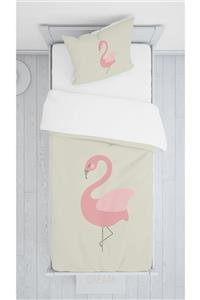 halımarkt Hm-b52 Pembe Flamingo Sadece Yatak Örtüsü 140x220