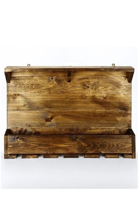 MyWondry Dekoratif Ahşap Raf Şişelik Kadeh Askısı 6'lı (açıklamayı Okuyunuz)