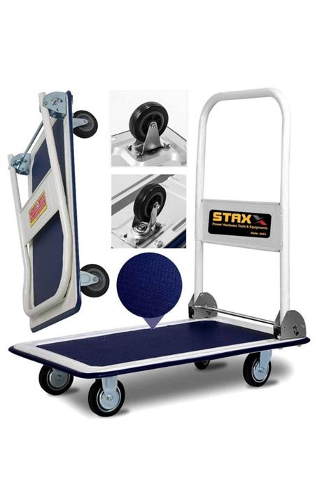 STAXX POWER Koli Yük Paket Taşıma El Arabası Stx-175h 175 Kg Kapasiteli Katlanır Tablalı
