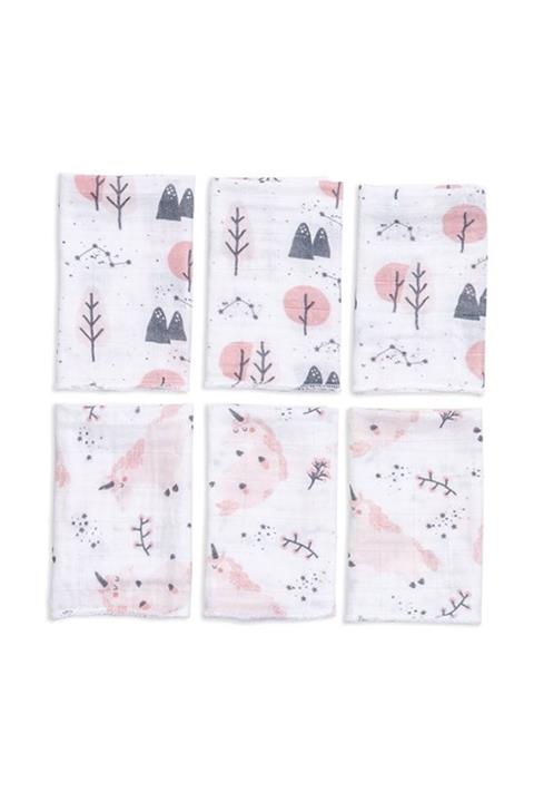 Funna Baby Muslin 6'lı Ağız Bezi Unicorn 30x30